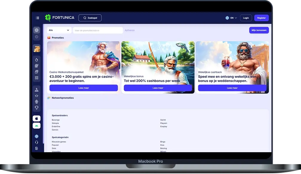 Fortunica Casino Bonussen en Promoties